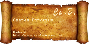 Cseres Dorottya névjegykártya